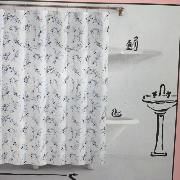 kate spade Bath Nwt Kate Spade Windy Floral Fabric Shower Curtain